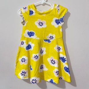 Yellow floral dress 18M